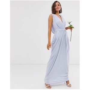 GORGEOUS • ASOS NWT Ice Blue Plunge Maxi Dress